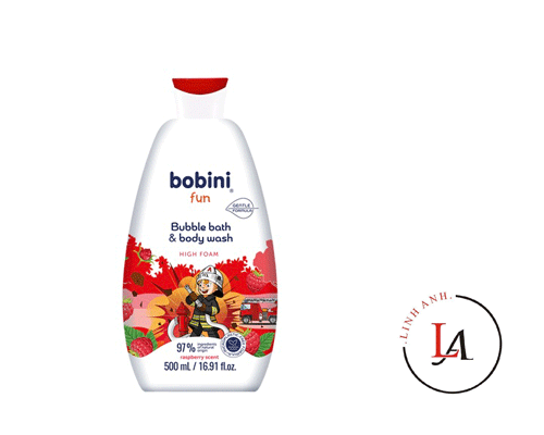 Gel tắm Bobini trẻ em 500ml tạo bọt